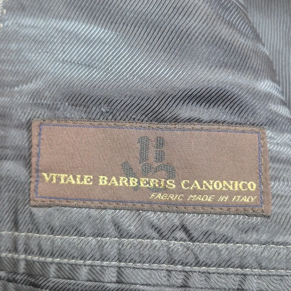 Brooks Brothers Blazer Mens 46L‎ Gray Vitale Barberis Wool Fitzgerald
